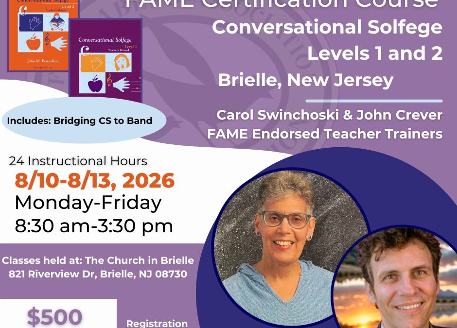 Conversational Solfege Levels 1 & 2 Certification
