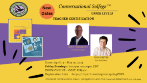 2023 Virtual Conversational Solfege Upper Levels Certification Course Feierabend/Crever @ Virtual