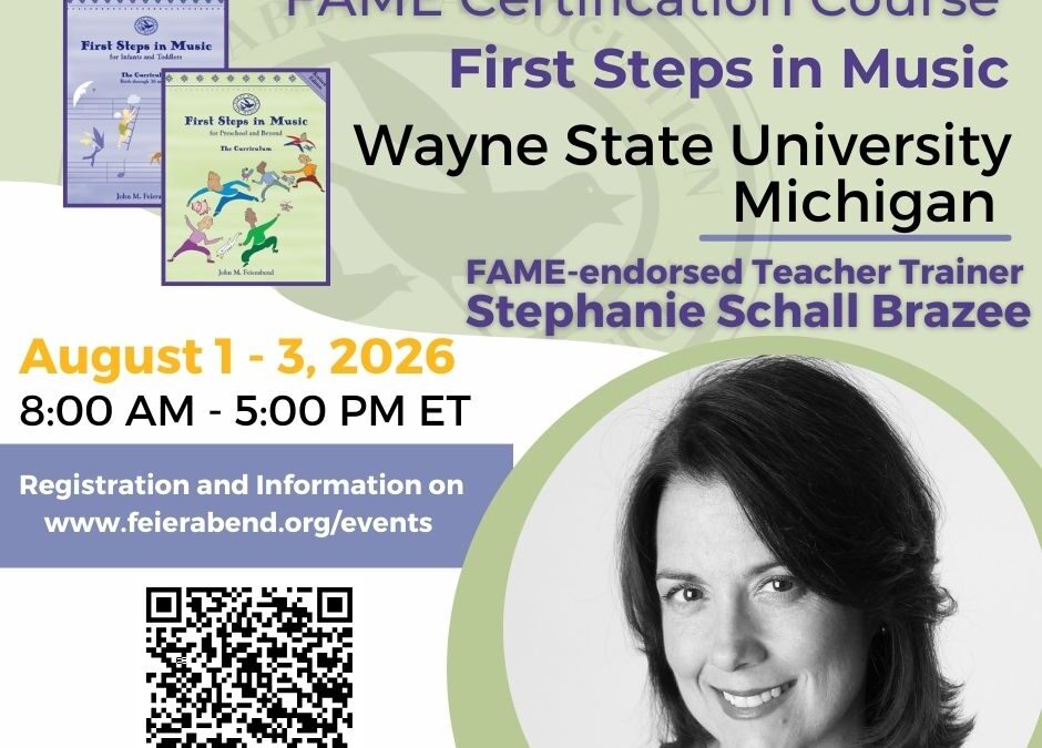 First Steps in Music Certification with Stephanie Schall Brazee | Michigan