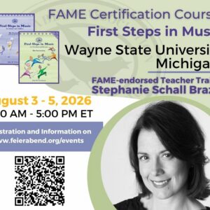 First Steps in Music Certification Course Wayne State | Michigan